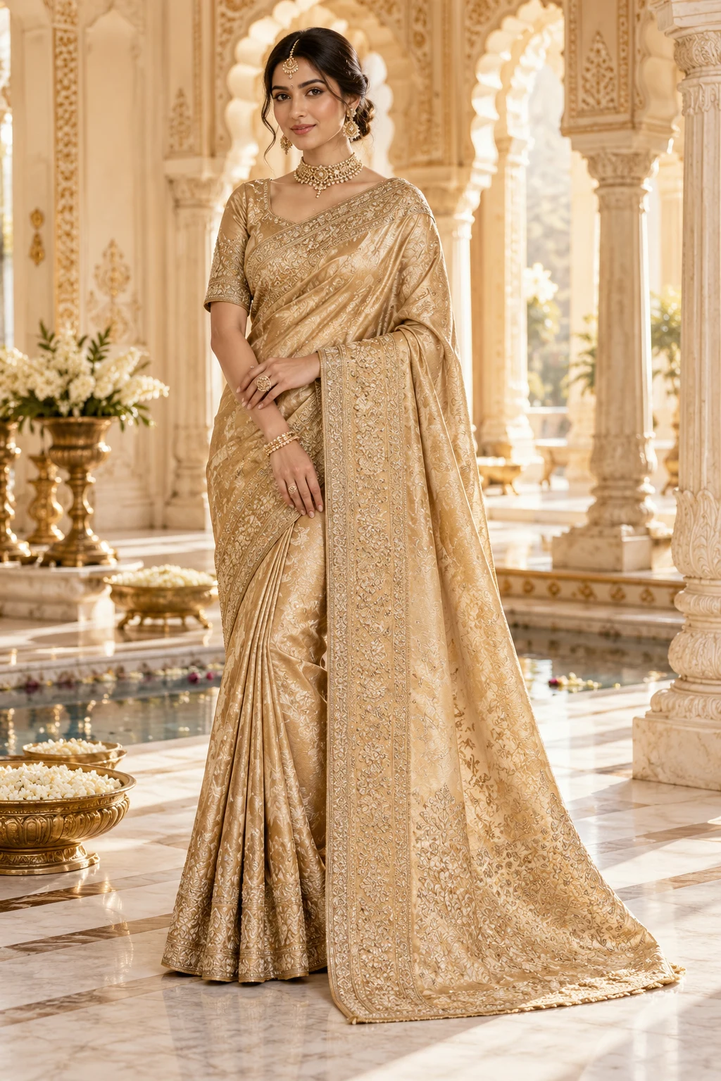 Festive Saree Stories — illustrative fashion concept